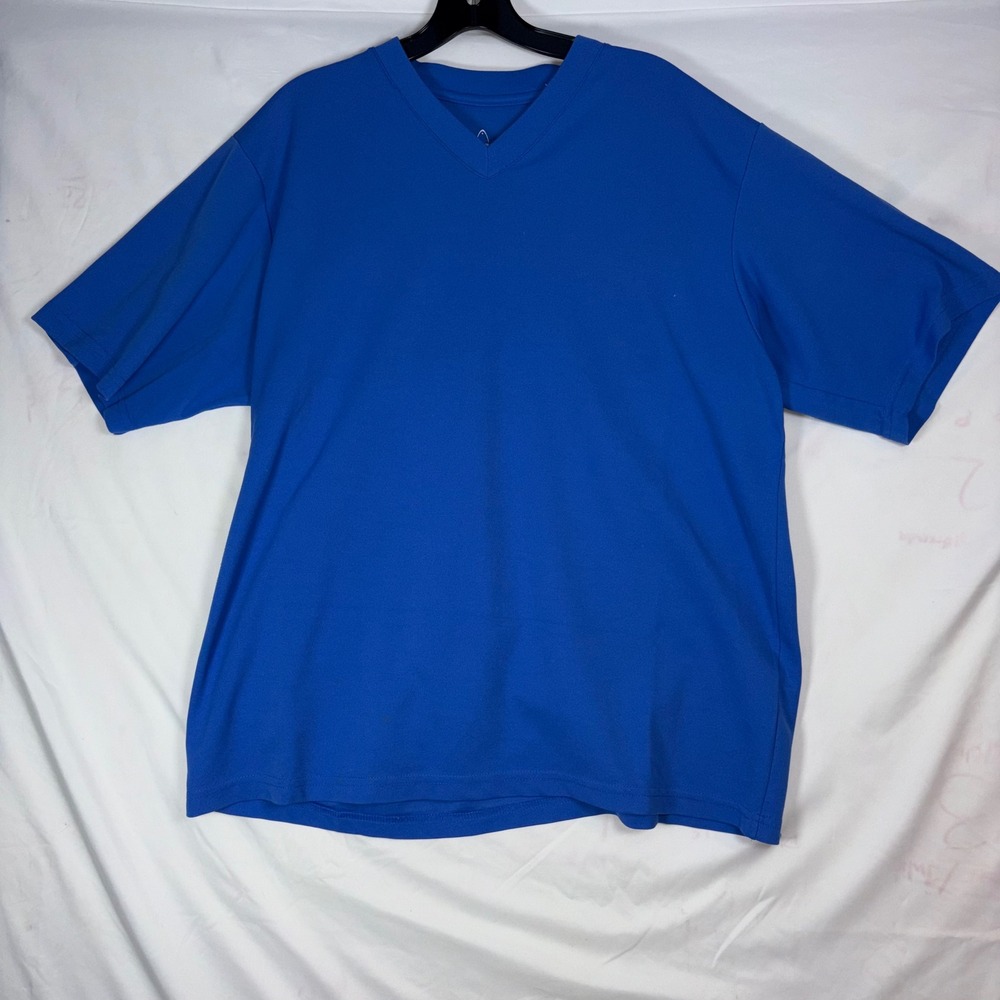 HEAD Mens Blue V-Neck Short Sleeve Athletic‎ Performance T-Shirt Size Large